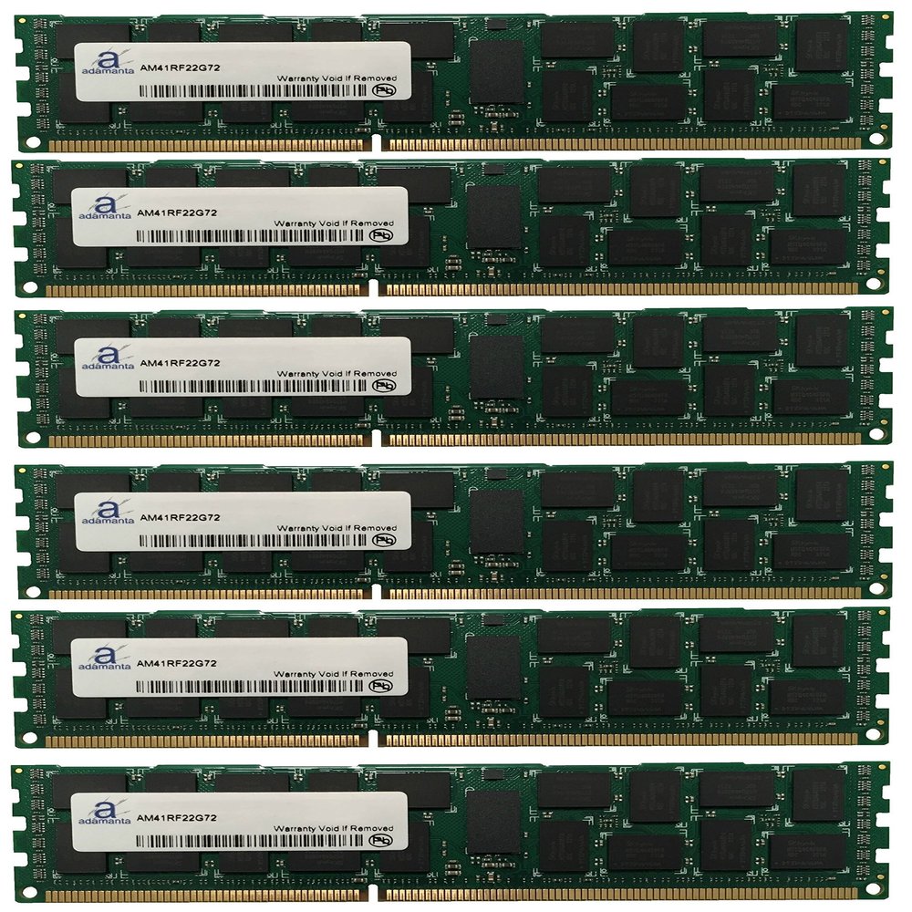 Adamanta 96GB (6x16GB) Server Memory Upgrade for Dell PowerEdge T420 DDR3 1333Mhz PC3-10600 ECC Registered 2Rx4 CL9 1.35v