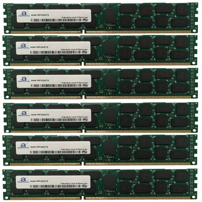 Adamanta 96GB (6x16GB) Server Memory Upgrade for Dell PowerEdge T610 DDR3 1333Mhz PC3-10600 ECC Registered 2Rx4 CL9 1.35v