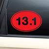 13.1 Marathon Euro Oval Vinyl Decal Laptop Car Truck Bumper Window Sticker - Red view 1
