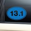 13.1 Marathon Euro Oval Vinyl Decal Laptop Car Truck Bumper Window Sticker - Blue view 1