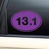 13.1 Marathon Euro Oval Vinyl Decal Laptop Car Truck Bumper Window Sticker - Purple view 1