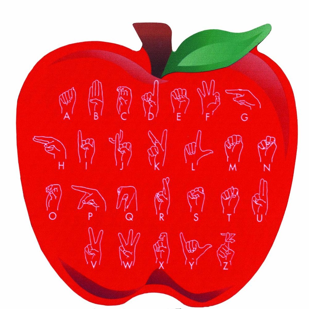 Apple-shaped ABC Mouse Pad
