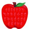 Apple-shaped ABC Mouse Pad view 1