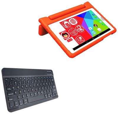 BoxWave Keyboard Compatible with Micromax Canvas Tabby P469 - SlimKeys Bluetooth Keyboard, Portable Thin with Chiclet-Style Keys - Jet Black