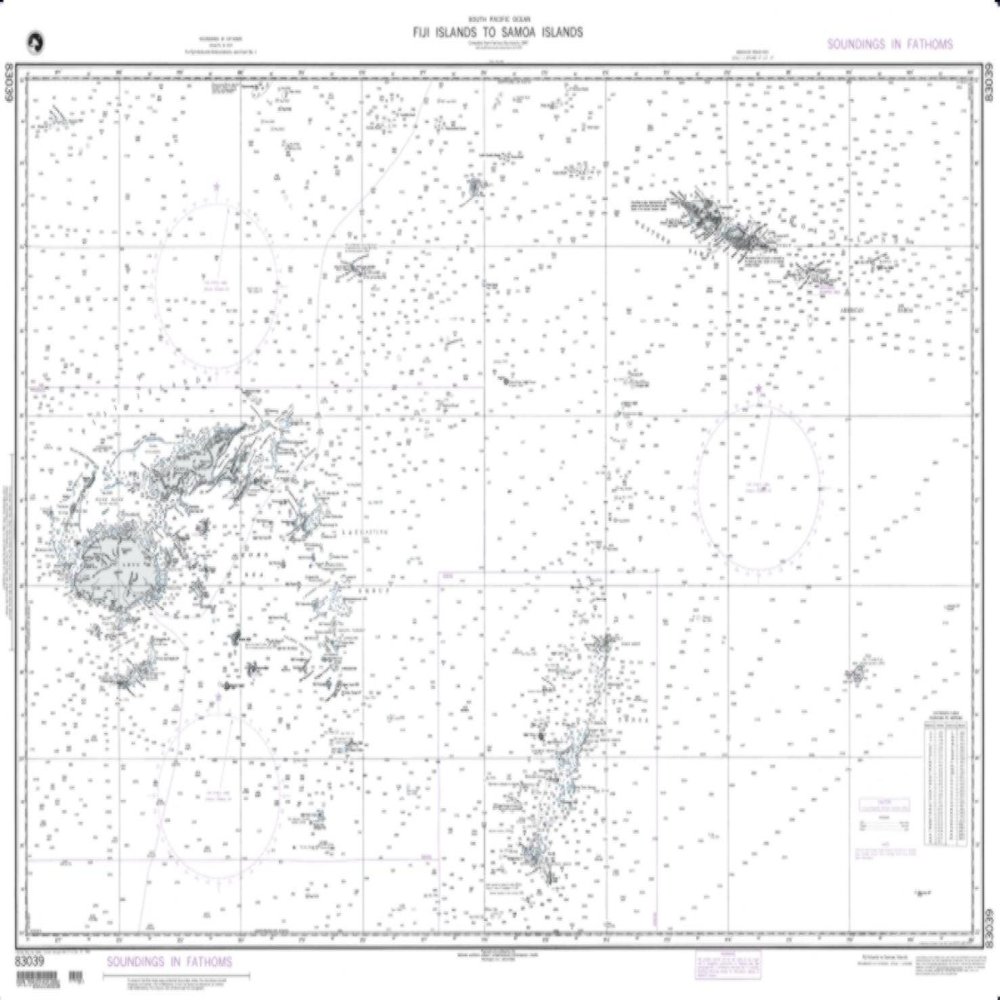 NGA Chart 83039-Fiji to Samoa Islands