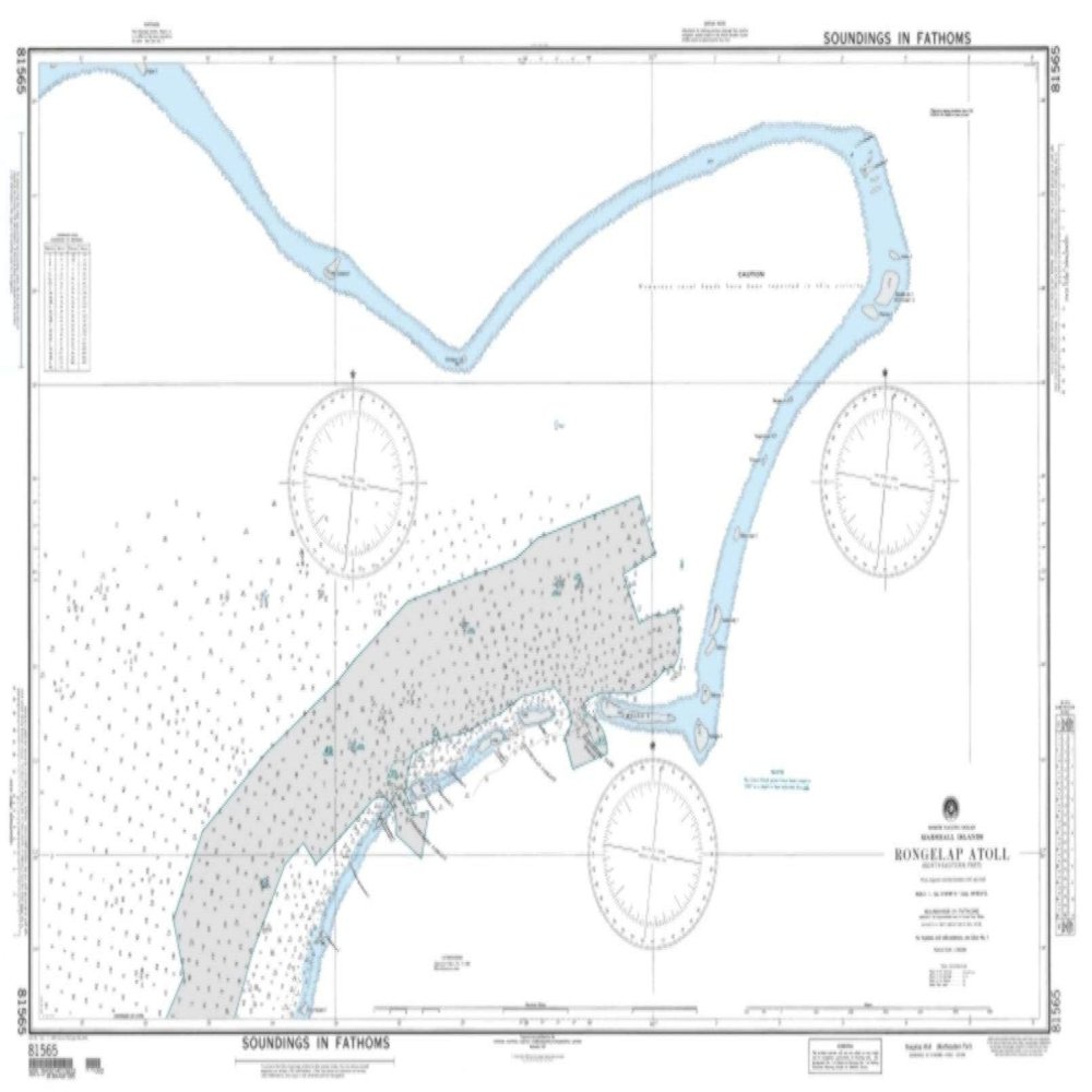 NGA Chart 81565-Rongelap Atoll, Northeastern Part, Marshall Islands