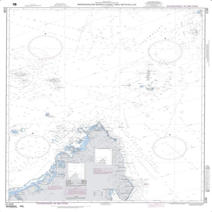NGA Chart 61300-Madagascar - North Coast and The Seychelles