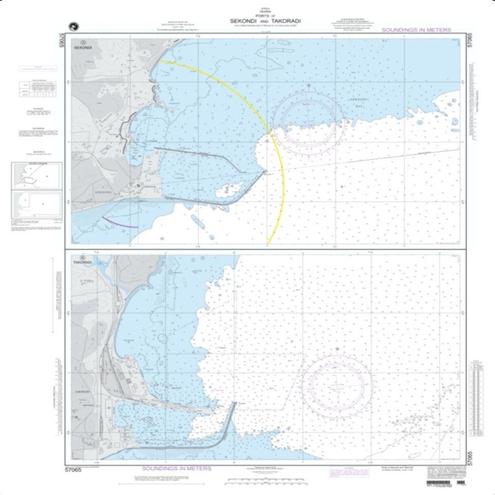NGA Chart 57065-Ports of Sekondi and Takoradi; Panel A: Sekondi