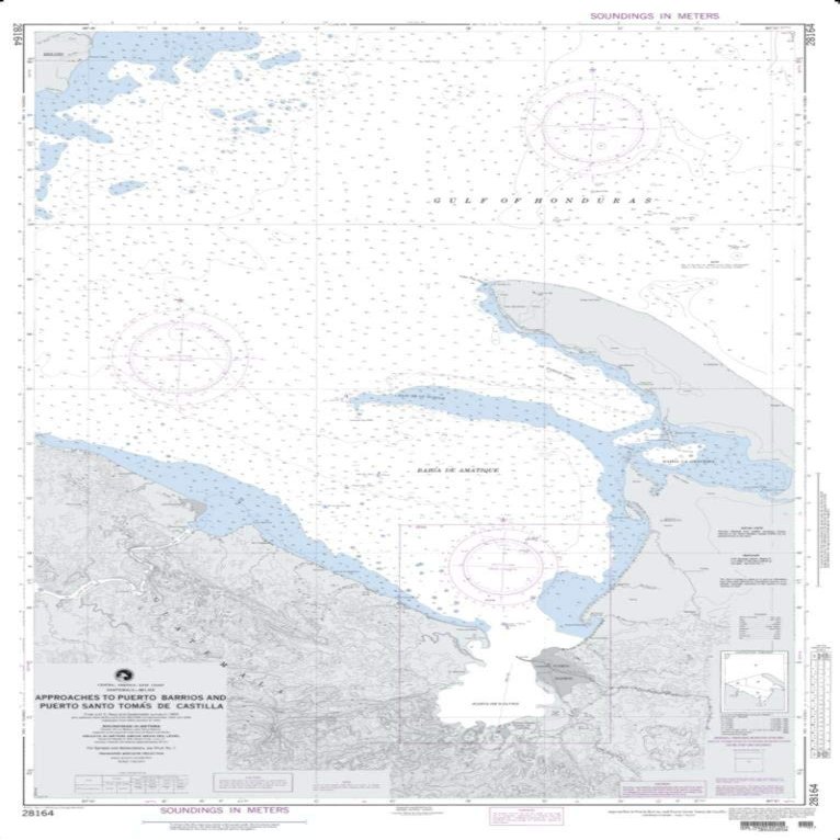 NGA Chart 28164-Approaches to Puerto Barrios and Puerto Santo Tomas De Castilla