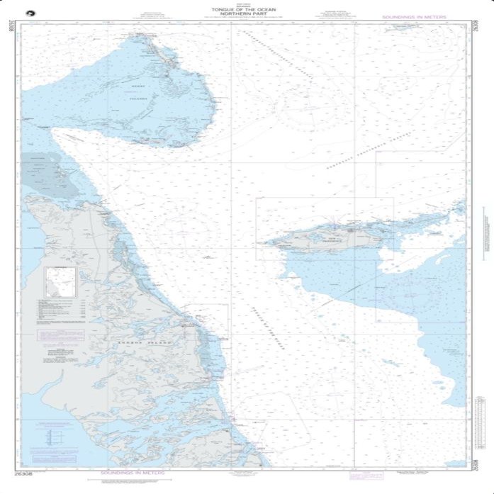 NGA Chart 26308-Tongue of The Ocean - Northern Part