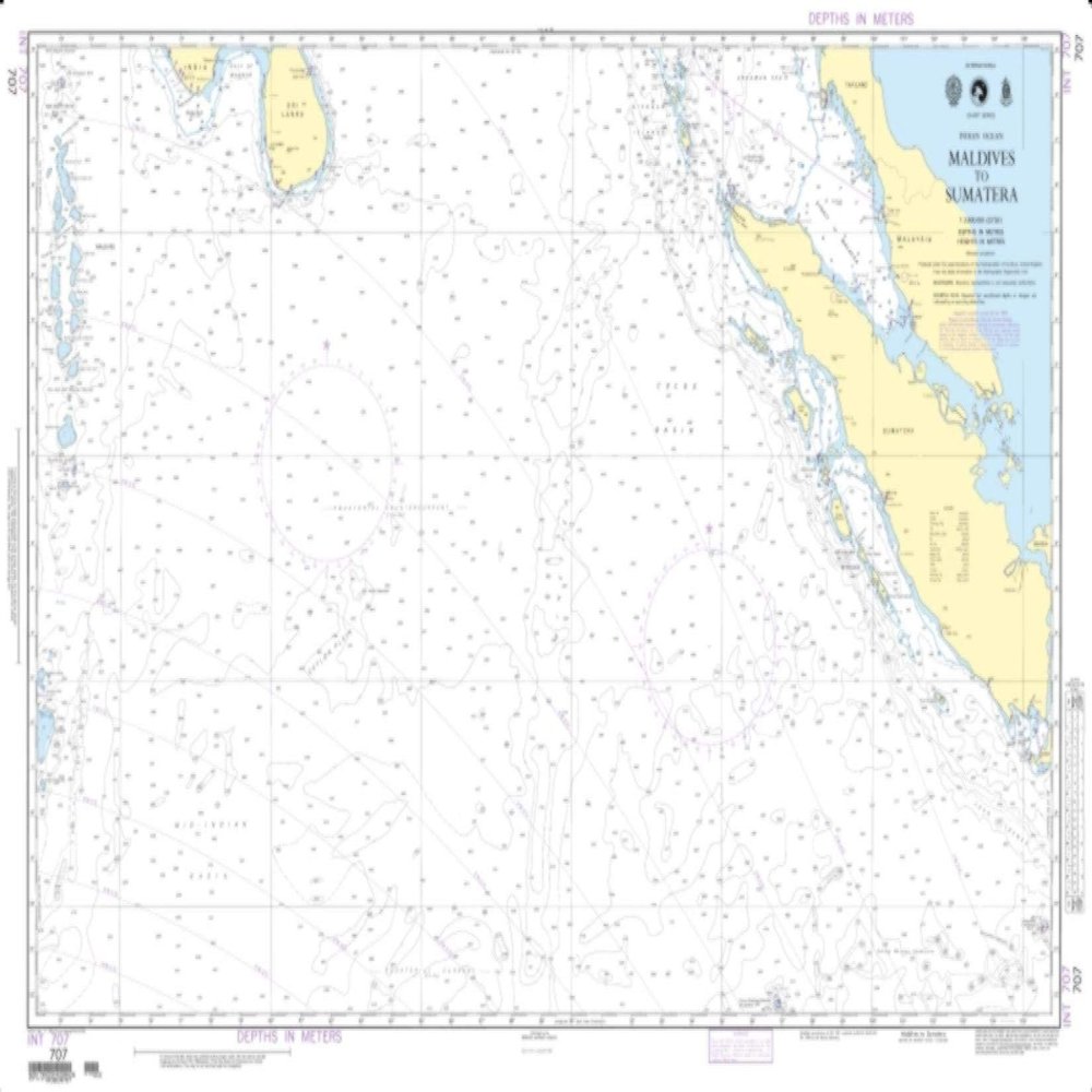 NGA Chart 707-Maldives to Sumatera (Indian Ocean)