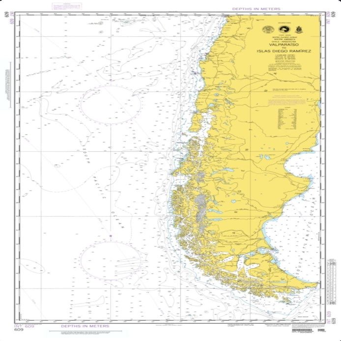 NGA Chart 609-Valparaiso to Islas Diego Ramirez