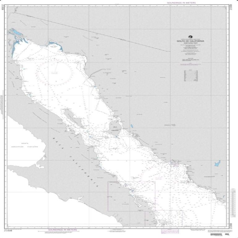 NGA Chart 21008-Golfo De California - Northern Part