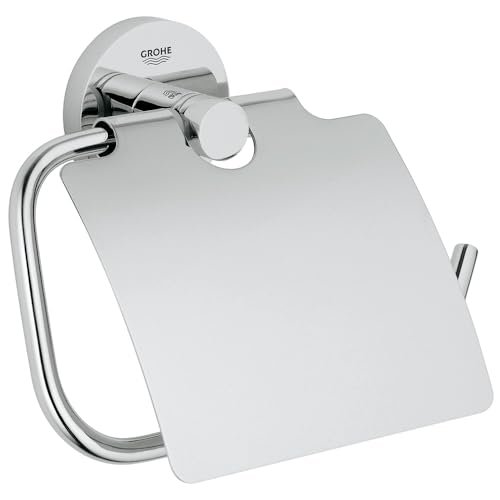 Essentials Toilet Paper Holder With Cover, Starlight Chrome