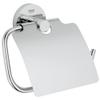 Essentials Toilet Paper Holder With Cover, Starlight Chrome view 1
