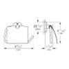 Essentials Toilet Paper Holder With Cover, Starlight Chrome view 2