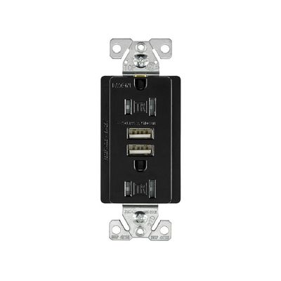 Eaton TR7755BK-BOX 15 Amp 125V Combination USB 3.1A Charger with Duplex Receptacle, Black