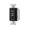 Eaton TR7755BK-BOX 15 Amp 125V Combination USB 3.1A Charger with Duplex Receptacle, Black view 4