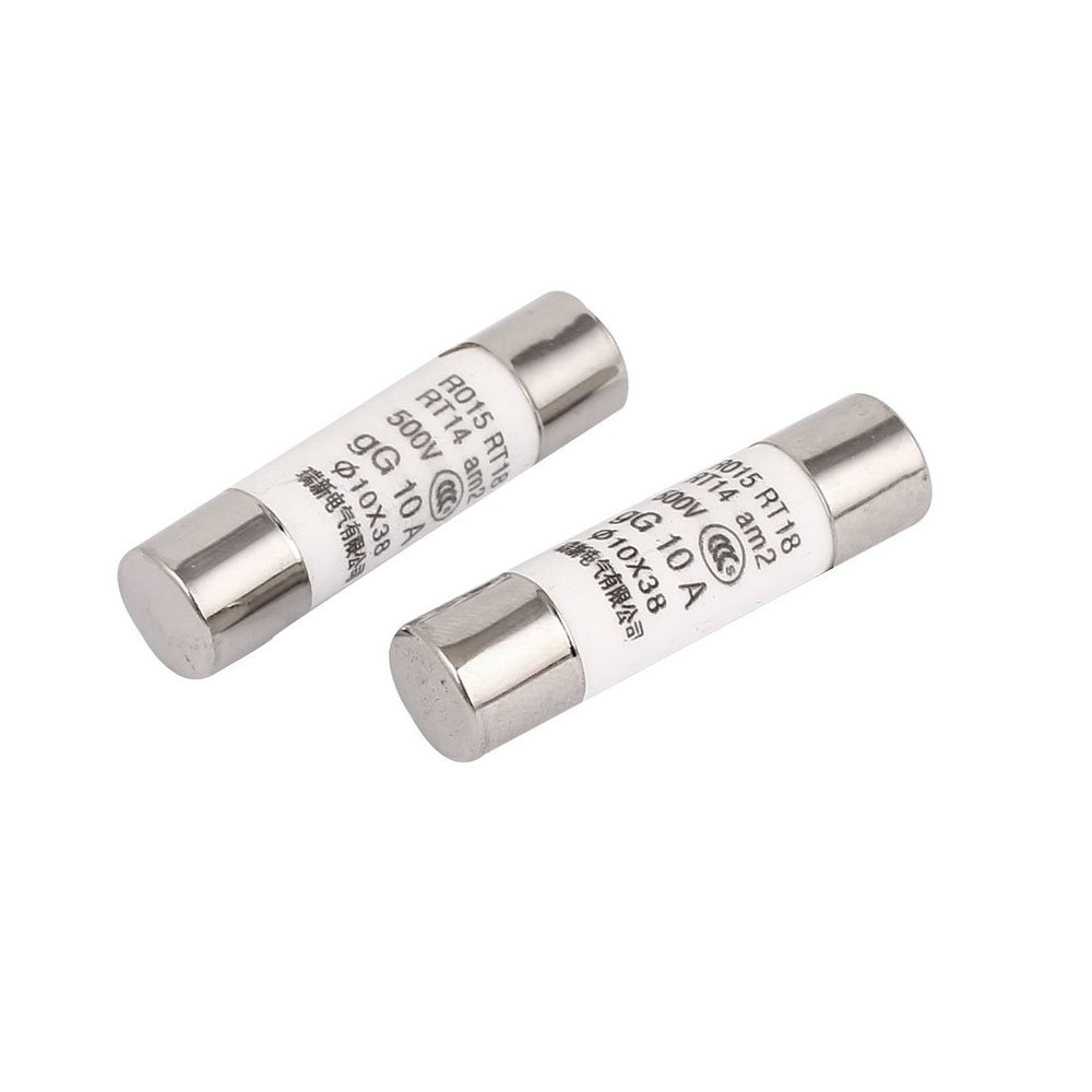 uxcell AC 500V 10A RO15 RT18 RT14 10x38mm Cylindrical Ceramic Tube Fuses 2pcs