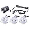 3X ABI 3W LED Puck Light Complete Kit for Under Cabinet, Bookshelf, and Showcase Lighting, 240lm, Cool White 6000K, 25W Halogen Equivalent view 1