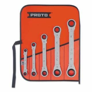 Tether-Ready 5 Piece DBL Revers Ratchet Wrench Set 12 PT