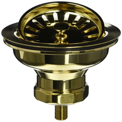 Jaclo 2804-PB Adjustable Strainer for Kitchen Sinks, Polished Brass