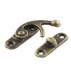 uxcell a15060800ux0322 33mmx29mm Jewelry Box Hasp Hook Lock Latch Antique Brass Color Zinc Alloy (Pack of 2) view 4