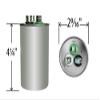 Carrier / Bryant / Payne P291-5073RS - 50 + 7.5 uf MFD 370 / 440 Volt VAC AmRad Round Dual Run Capacitor , Made in the U.S.A. view 2
