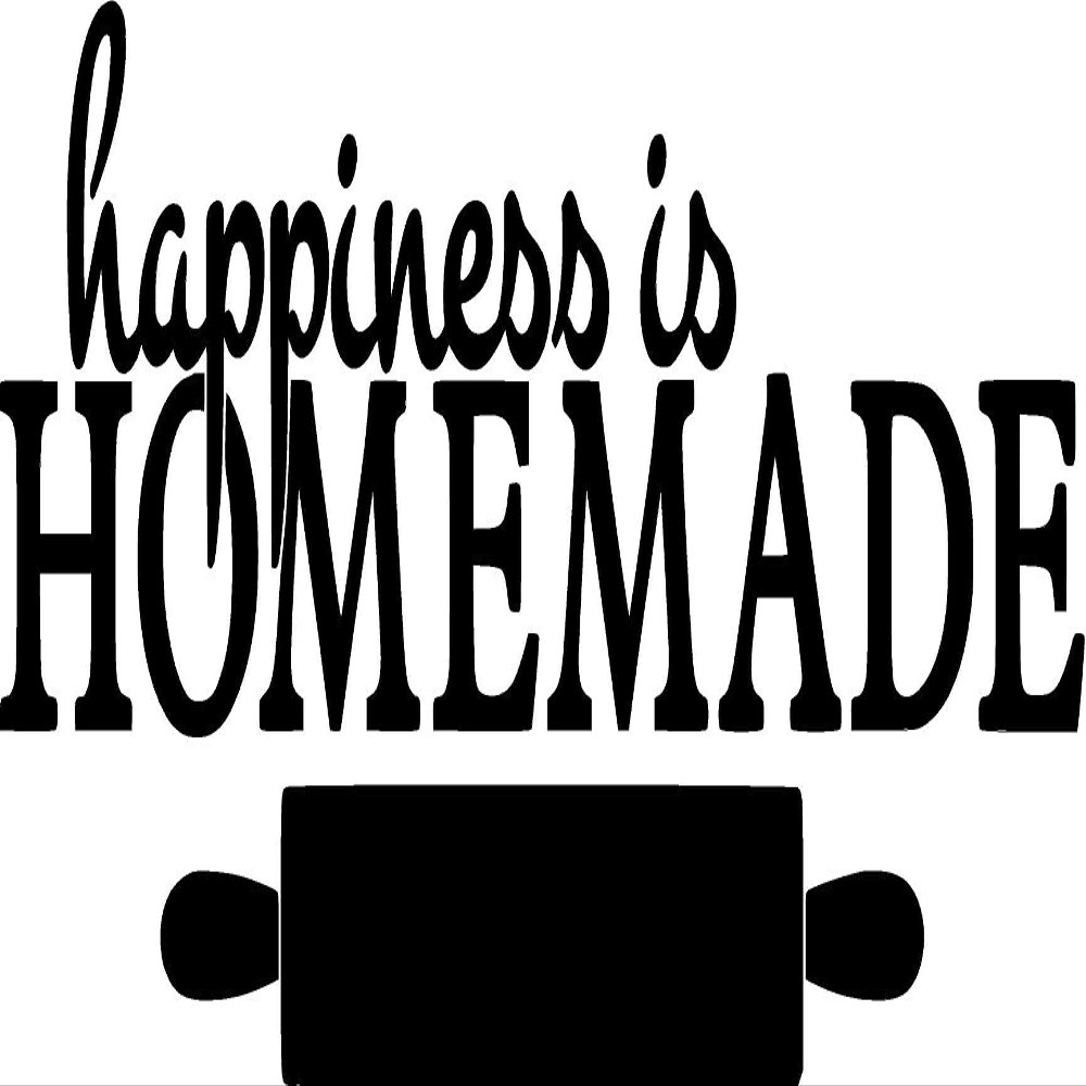 Happiness Is Homemade w/rolling Pin Vinyl Decal Home Dcor