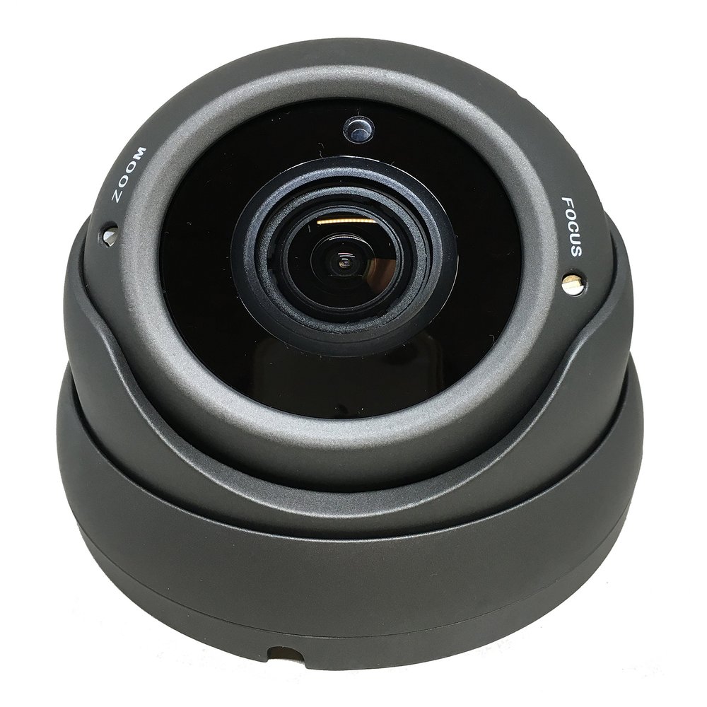 (8 Pack) 101AV Security Dome Camera 1080P True Full-HD 4 in 1(TVI, AHD, CVI, CVBS) 2.8-12mm Variable Focus Lens 2.4Megapixel STARVIS Image Sensor IR in/Outdoor WDR OSD Camera- Charcoal