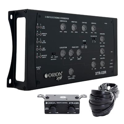 Orion XTR-X3R 3-Way Electronic Crossover Network 2-Channel Input, 3-Channel Output, Illuminated Control Panel, Remote Bass Boost, Adjustable Frequency Controls, PWM Power Supply