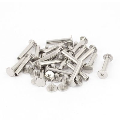 uxcell 20Sets Screw Post Female 5x25mm Belt Buckle Binding Bolts