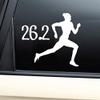 26.2 Marathon Female Vinyl Decal Laptop Car Truck Bumper Window Sticker view 1