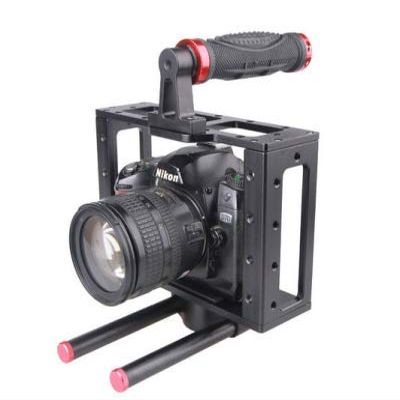 GOWE Aluminum DSLR camera Cage Rig top handle 15mm rod rig for canon EOS 5D 7D