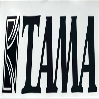 Tama Logo Sticker Black-2" x 9" (TLS100BK)