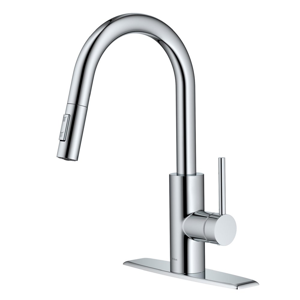 KRAUS Chrome 15 in Single Handle Pull Down Kitchen Faucet KPF-2620CH