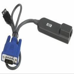 Hewlett-Packard AF628A KVM Console USB Interface Adapter 1 Computer(s) - 1 x Network (RJ-45) - 1 x USB - 1 x VGA