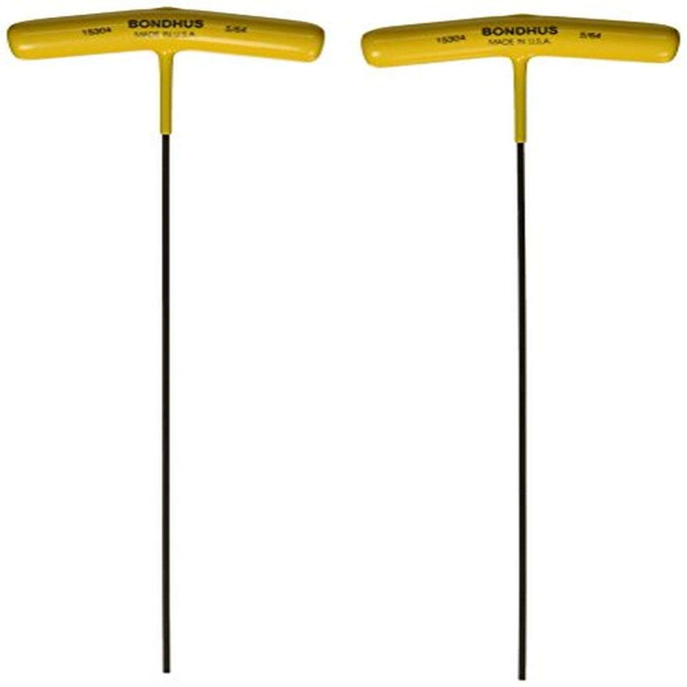 "Bondhus 15304 5/64"" Hex Tip T-Handle w/ProGuard Finish, 9"", 2 Piece", multi, one size