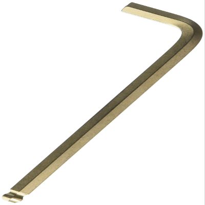 Bondhus 37914 Tagged and Barcoded 3/8" Ball End Tip Hex Key L-Wrench with GoldGuard Finish and Long Arm, 6.8"