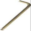 Bondhus 37914 Tagged and Barcoded 3/8" Ball End Tip Hex Key L-Wrench with GoldGuard Finish and Long Arm, 6.8" view 1