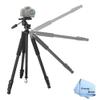 80 Inch Elite Series Heavy Duty Tripod for All DSLR Cameras & Camcorders + Frenzy Deals Microfiber Cloth view 1