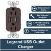 Legrand radiant 15 Amp Duplex Outlet 3.1A USB Type A Dark Bronze 1 Pack view 2