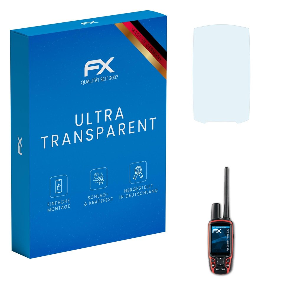 atFoliX Screen Protection Film compatible with Garmin Astro 320 Screen Protector, ultra-clear FX Protective Film (3X)