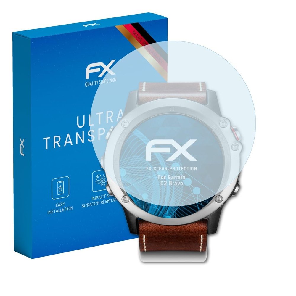 atFoliX Screen Protection Film compatible with Garmin D2 Bravo Screen Protector, ultra-clear FX Protective Film (3X)