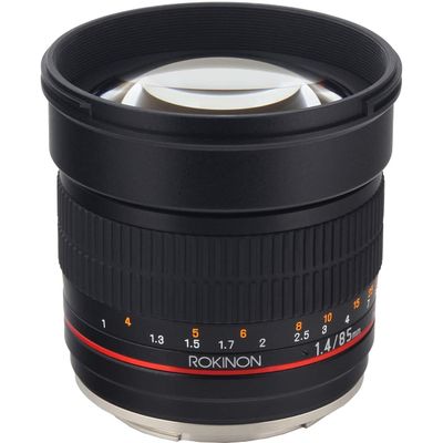 Rokinon AE85M 85mm F1.4 Lens for Canon AE (Black)