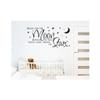 Dailinming PVC Wall Stickers English Moon Moon and Stars Children's Room European-Style Bed Bedroom Home decorWallpaper38.1cm x 71.1cm-White view 1