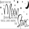 Dailinming PVC Wall Stickers English Moon Moon and Stars Children's Room European-Style Bed Bedroom Home decorWallpaper38.1cm x 71.1cm-Gray view 2