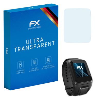atFoliX Screen Protection Film compatible with TomTom Spark Screen Protector, ultra-clear FX Protective Film (3X)