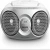 Philips Portable CD Player Boombox, Stereo Dynamic Bass Boost Speakers, Lightweight FM Radio CD Player with LCD Display, USB Playback, Aux Line-in, Boombox CD Player Silver view 1