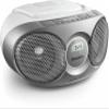 Philips Portable CD Player Boombox, Stereo Dynamic Bass Boost Speakers, Lightweight FM Radio CD Player with LCD Display, USB Playback, Aux Line-in, Boombox CD Player Silver view 2
